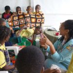 School Children with Ahh Ras Natango Gallery and Tour